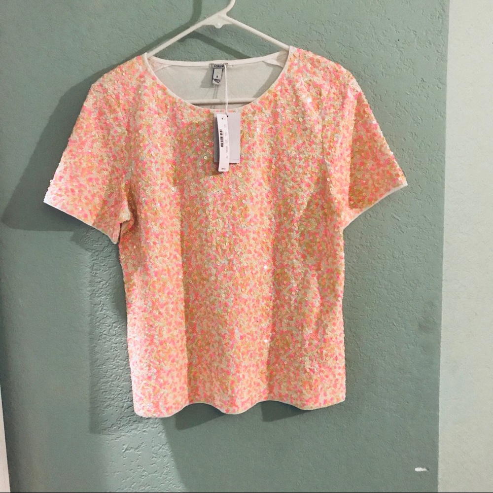 J. Crew Women's Sequin Cluster Tee